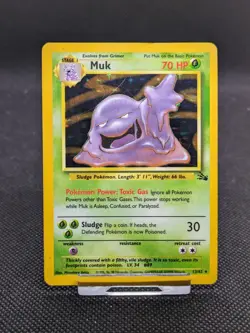 Muk 13/62 Fossil Set Holo Rare Pokemon WOTC LP/Played - Image 1