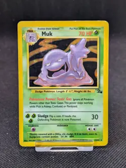 Muk 13/62 Fossil Set Holo Rare Pokemon WOTC LP/Played - Image 3