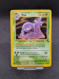 Muk 13/62 Fossil Set Holo Rare Pokemon WOTC Played - Image 1