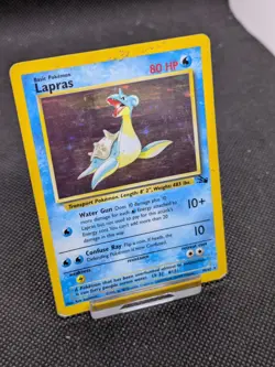 Lapras 10/62 Fossil Set Holo Rare Pokemon WOTC Played - Image 2