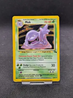 Muk 13/62 Fossil Set Holo Rare Pokemon WOTC Played - Image 1