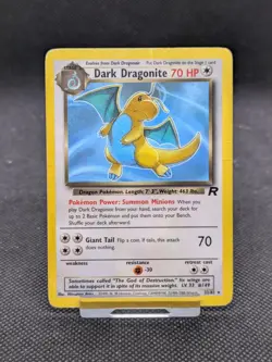 Dark Dragonite 22/82 Non Holo Team Rocket Set Rare Pokemon WOTC Played - Image 1