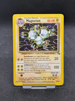 Magneton 26/62 Non Holo Fossil Set Rare Pokemon WOTC LP EXCELLENT - Image 1