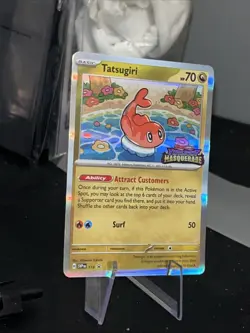 Pokemon TCG Tatsugiri SVP 118 Black Star Promo Holo Stamped Twilight Masquerade - Image 2