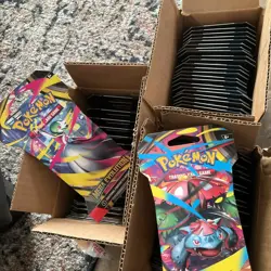 74 POKEMON MEGA EVOLUTION ENHANCED ART PACK SLEEVED BLISTER BOOSTER BOX SEALED - Image 1