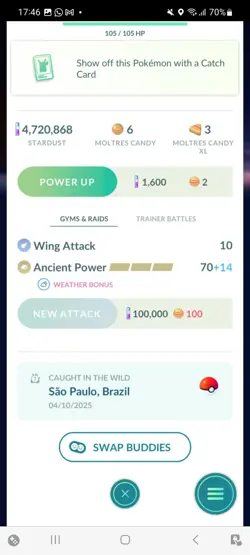 Pokemon Go Legendary Galerian Moltres ( Normal ) - Image 2