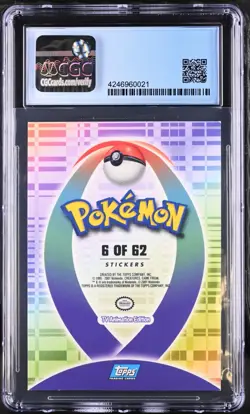 2001 Pokemon TV Animation Edition Johto Series 1 Sticker #157 Typhlosion CGC 8.5 - Image 2
