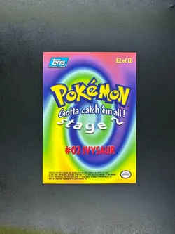Mewtwo Strikes Back 1999 topps Pokemon The First Movie Rainbow Foil E2 Ivysaur - Image 2