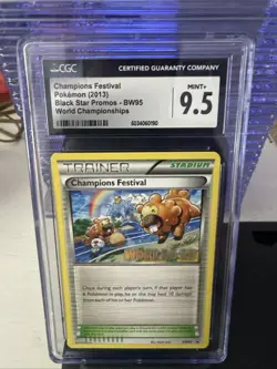2013 Pokemon BW Black Star Promo World Champions Festival #BW95 CGC 8 NM-MT - Image 1