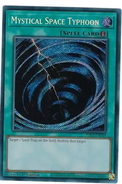 Mystical Space Typhoon x1 RA02-EN048 Secret Rare Yugioh - Image 1