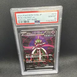 Pokemon Iron Valiant EX TCG Card PSA 10 Terastal Festival 213/187 SAR JPN - Image 1