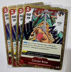 One Piece Card Game Cloven Rose OP08-018 English Playset X4! - Image 1