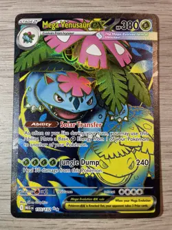 Pokemon Mega Venusaur ex 155/132 Mega Evolution Holo 2 Silver Star Card - Image 1