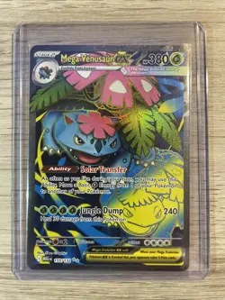Pokemon Mega Venusaur ex 155/132 Mega Evolution Holo 2 Silver Star Card - Image 3