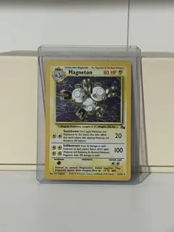 Magneton Holo Fossil Set Unlimited 11/62 Rare Vintage WOTC Pokemon Card - Image 1