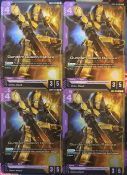 Gundam Card Game TCG - 4x Gundam Gusion Rebake LR - GD02-055 - Image 1