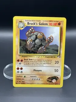 Pokemon TCG Brock's Golem Unlimited Non Holo Rare Card 20/132 WOTC Gym Heroes - Image 1