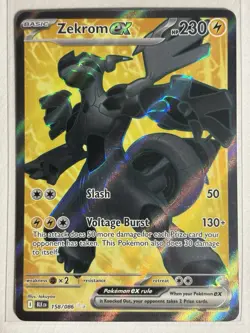 Zekrom ex 158/086 - Black Bolt Ultra Rare Holo Pokemon Card NM - Image 1