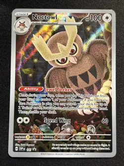 Noctowl SVP 141 ETB Black Star Promo Full Art Holo Pokemon Card - Image 1