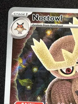 Noctowl SVP 141 ETB Black Star Promo Full Art Holo Pokemon Card - Image 5
