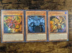 YU-GI-OH LDK2 EGYPTIAN GOD CARD LOT OBELISK SLIFER RA NM - Image 1