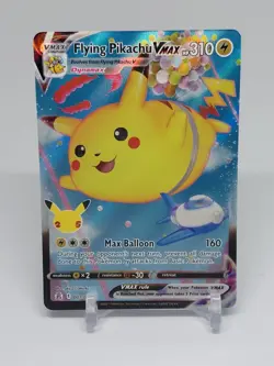 Pokemon TCG Flying Pikachu VMAX Holo Ultra Rare Card 007/025 Celebrations - Image 1