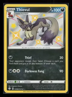 Thievul SV082/SV122 Shiny Holo Rare Shining Fates: Shiny Vault Pokemon Card - Image 1
