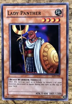 Yu-Gi-Oh TCG Lady Panther LON-030 Unlimited Regular Common Card NM - Image 1