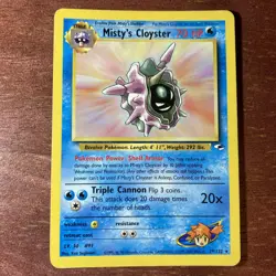 Misty’s Cloyster 29/132 Gym Heroes Regular Rare Pokemon Card - Image 1