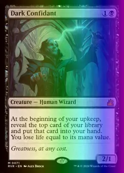 MTG Magic the Gathering Dark Confidant (71/573) Ravnica Remastered LP FOIL - Image 1