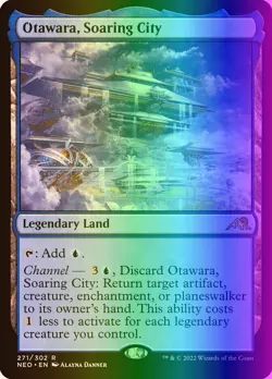 MTG Otawara, Soaring City (271/606) Kamigawa Neon Dynasty LP FOIL - Image 1