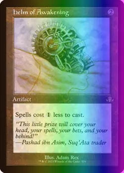 MTG Magic the Gathering Helm of Awakening (379/520) Dominaria Remastered LP FOIL - Image 1