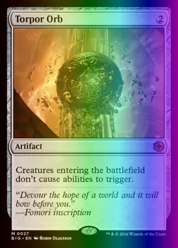 MTG Magic the Gathering Torpor Orb (27/102) The Big Score LP FOIL - Image 1