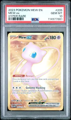 2023 POKEMON MEW EN-151 #205 MEW ex HYPER RARE PSA 10 - Image 1