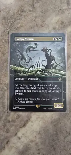 Compy Swarm (Borderless) Universes Beyond: Jurassic World Creature Rare MTG NM - Image 1