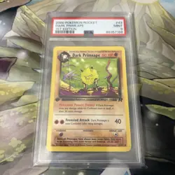 First Edition 2000 Pokemon Team Rocket 43/82 Dark Primeape PSA Mint 9 - Image 3