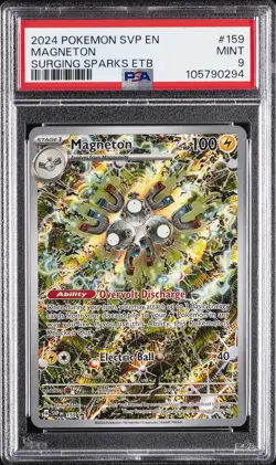 2024 POKEMON SVP EN-SV BLACK STAR PROMO #159 MAGNETON PSA 9 - Image 1