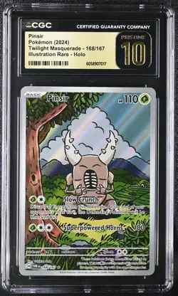 2024 Pokemon S&V Twilight Masquerade Pinsir IR 168/167 CGC 10 Pristine - Image 1