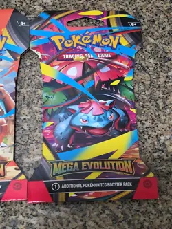 Pokemon Mega Evolution Sleeved Booster Packs Sealed Set of 4 + Scizor ex 195/162 - Image 5