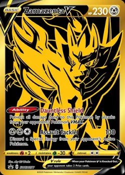 Pokemon Zamazenta V (SWSH077/322) SWSH Black Star Promos NM HOLO - Image 1