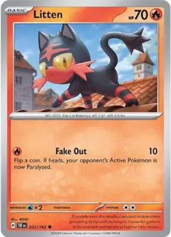 Pokemon Litten (32/224) Temporal Forces NM REVERSE HOLO - Image 1