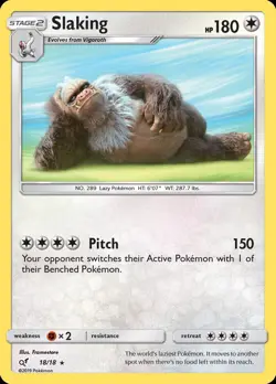 Pokemon Slaking (18/18) Detective Pikachu LP HOLO - Image 1
