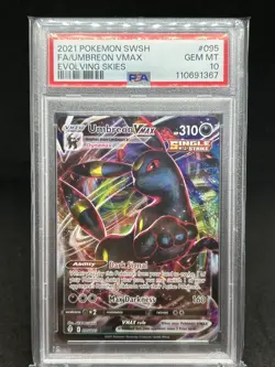 Umbreon VMAX 095/203 PSA 10 Evolving Skies Full Art Pokemon GEM MINT - Image 1