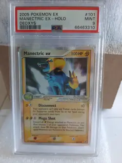 2005 Pokemon EX Deoxys Manectric ex holo 101/107 PSA 9 Mint - Image 1
