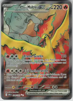 Pokemon Team Rocket's Moltres ex - 208/182 SV10: Destined Rivals Ultra Rare NM - Image 1