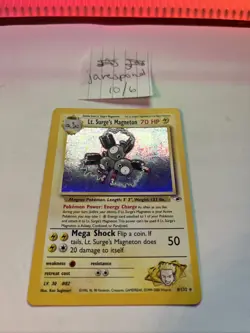 Pokemon TCG Lt. Surge's Magneton Gym Heroes 8/132 Holo Unlimited Rare - Image 1