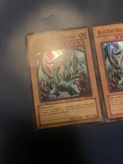 2x Blue-Eyes White Dragon SKE-001 Starter Deck: Kaiba Evolution Damaged Yugioh - Image 2