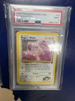 Pokemon Kogas Ditto Gym Challenge 10/132 PSA 9 Unlimited Holo Card - Image 1