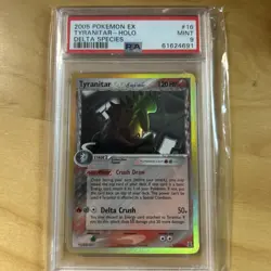 Pokemon TCG Tyranitar EX Delta Species Holo Rare Card 16/113 2005 PSA 9 - Image 1