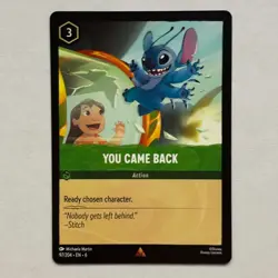 You Came Back 97/204 Disney Lorcana Azurite Sea Regular Rare Card NM - Image 1